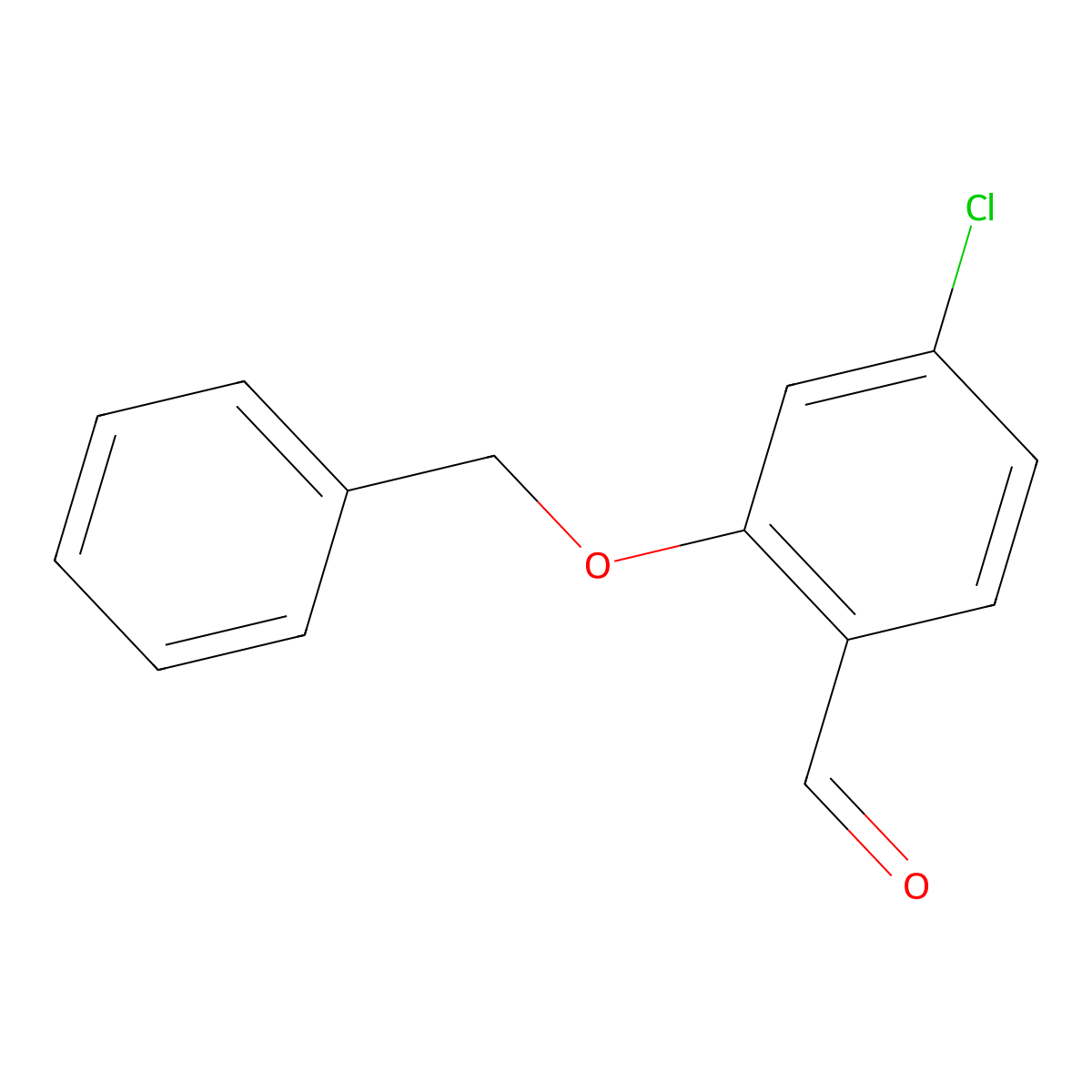 2-(Benzyloxy)-4-chlorobenzaldehyde molecular structure, CAS 1334615-03-0