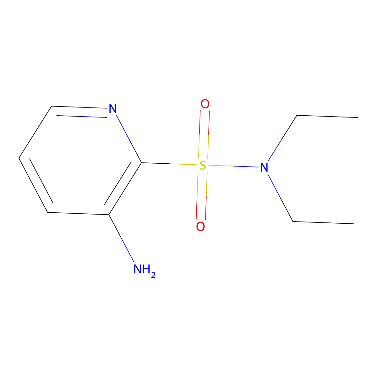 3-amino-N,N-diethylpyridine-2-sulfonamide molecular structure, CAS 1334620-30-2