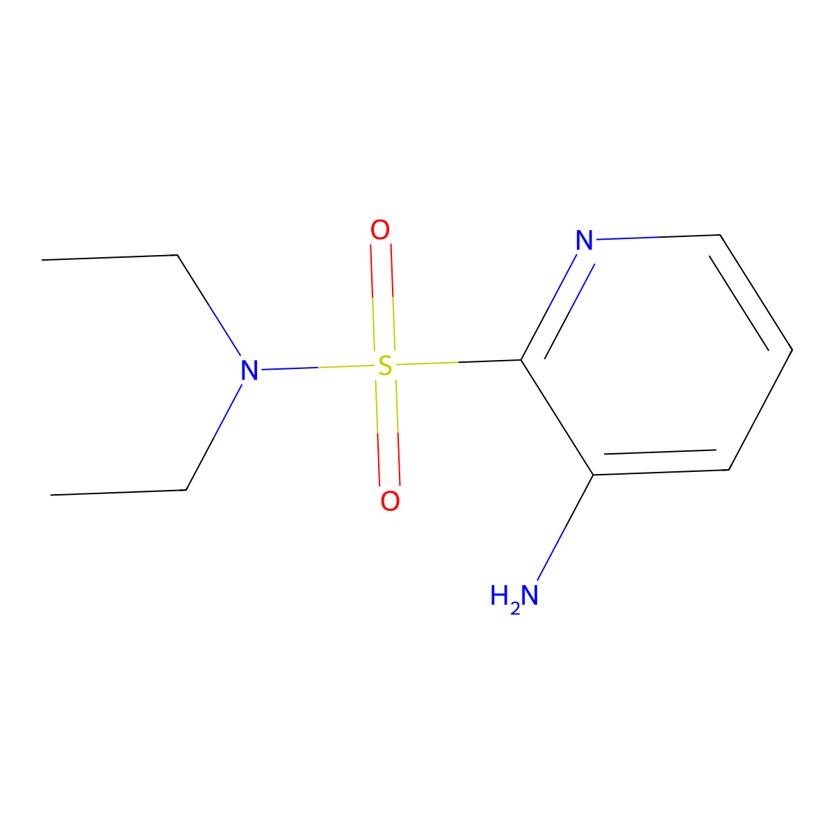 3-amino-N,N-diethylpyridine-2-sulfonamide molecular structure, CAS 1334620-30-2