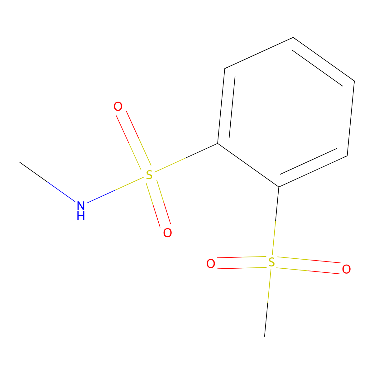 n-Methyl-2-(methylsulfonyl)benzenesulfonamide molecular structure, CAS 1334620-33-5