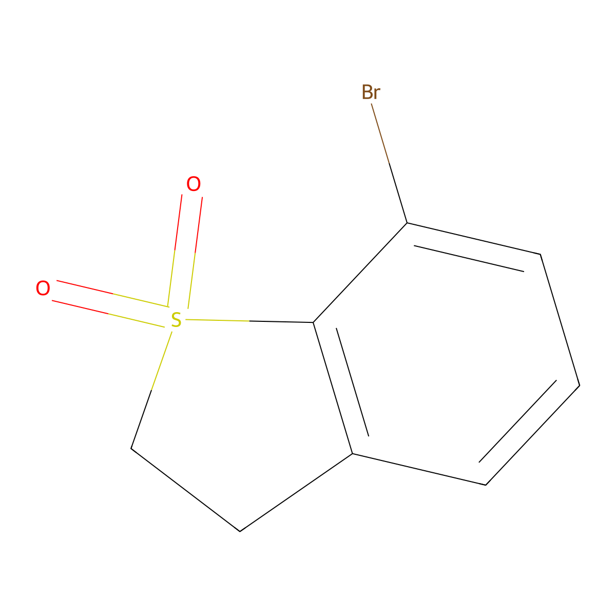7-Bromo-2,3-dihydro-1lambda6-benzothiophene-1,1-dione molecular structure, CAS 1334625-45-4