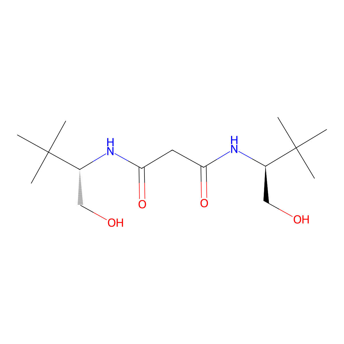 N1,N3-Bis((S)-1-hydroxy-3,3-dimethylbutan-2-YL)malonamide molecular structure, CAS 133463-95-3
