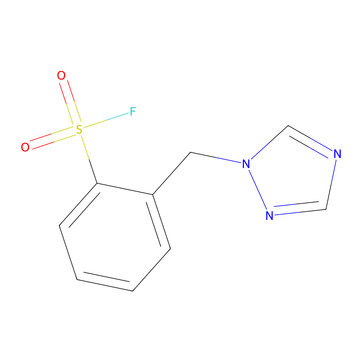 2-[(1H-1,2,4-triazol-1-yl)methyl]benzene-1-sulfonyl fluoride molecular structure, CAS 1334637-16-9