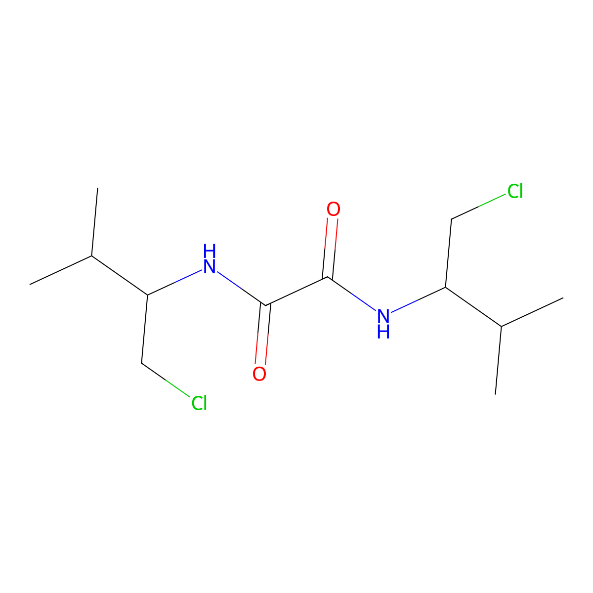 (2S,7S)-1,8-Dichloro-2,7-diisopropyl-3,6-diazaoctane-4,5-dione molecular structure, CAS 133464-04-7