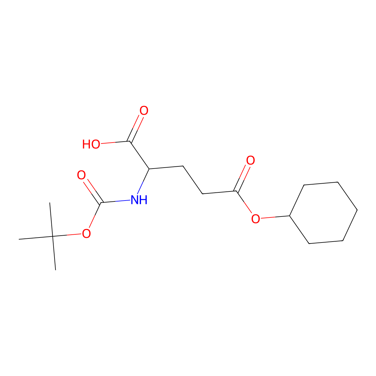 Boc-D-Glu(Ochex)-Oh molecular structure, CAS 133464-27-4