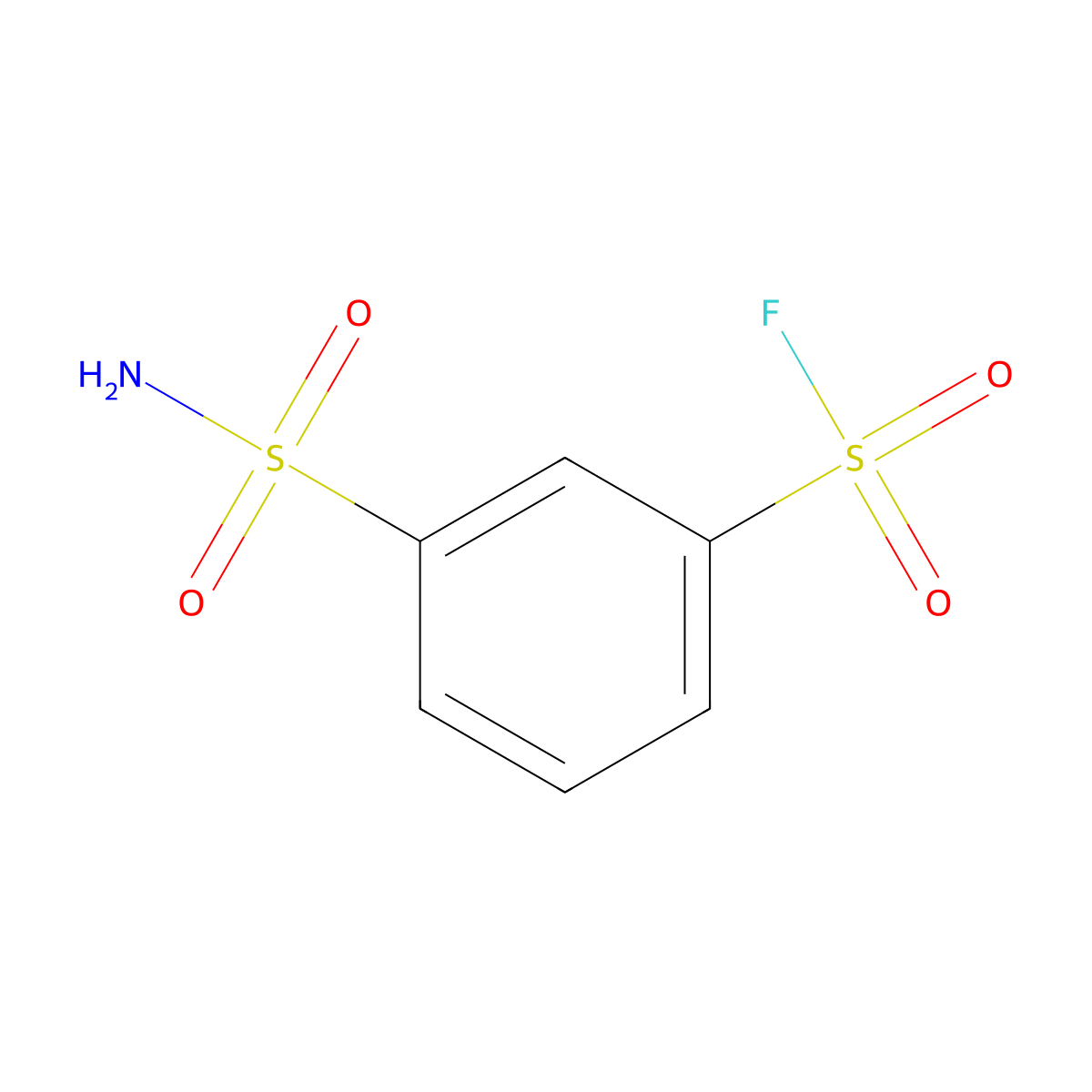 3-Sulfamoylbenzene-1-sulfonyl fluoride molecular structure, CAS 1334644-12-0