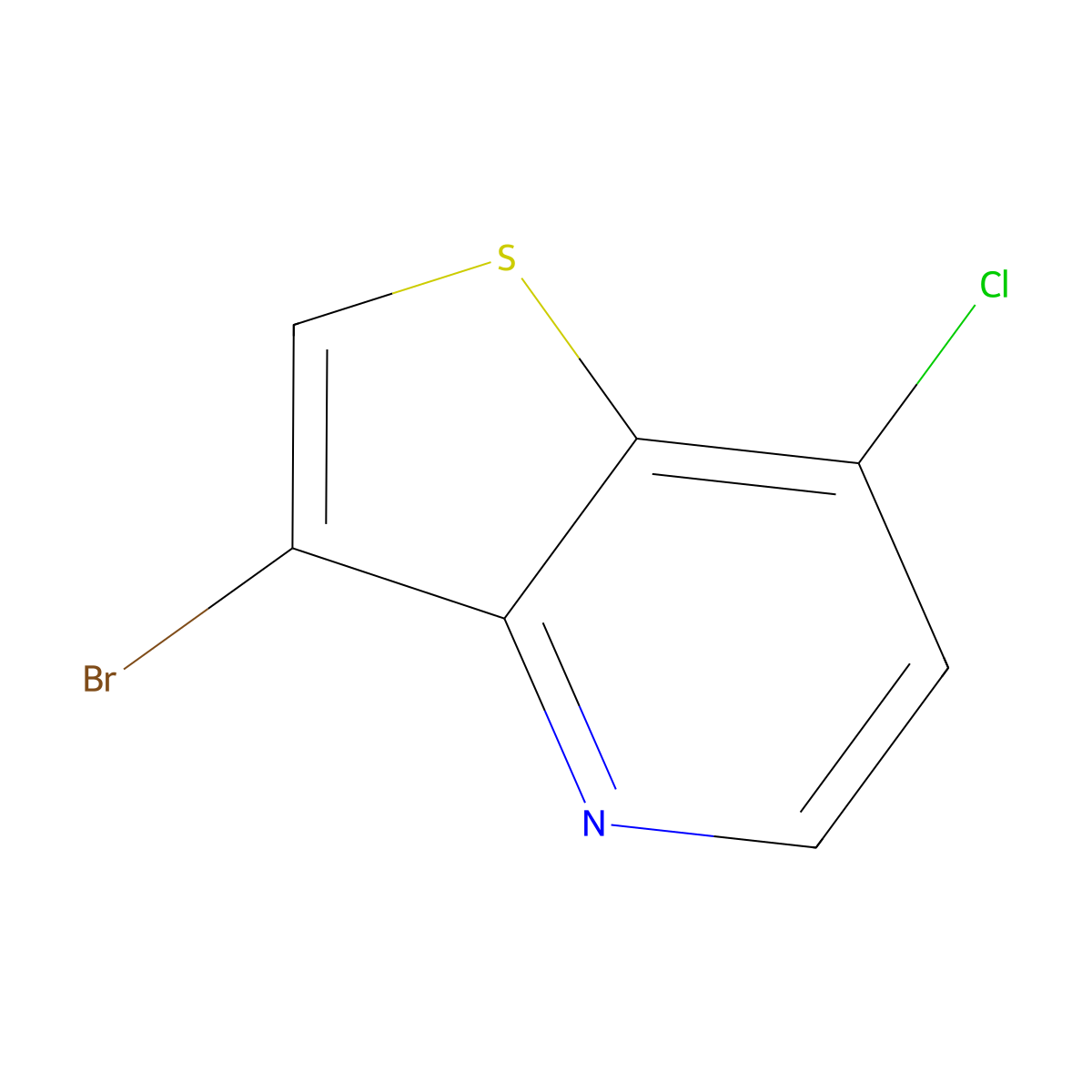 3-Bromo-7-chlorothieno[3,2-b]pyridine molecular structure, CAS 1334645-51-0