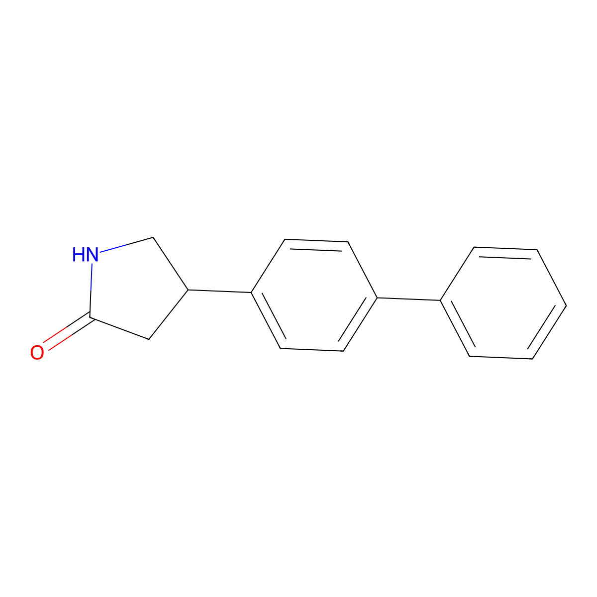 4-(4-Phenylphenyl)pyrrolidin-2-one molecular structure, CAS 1334646-62-6