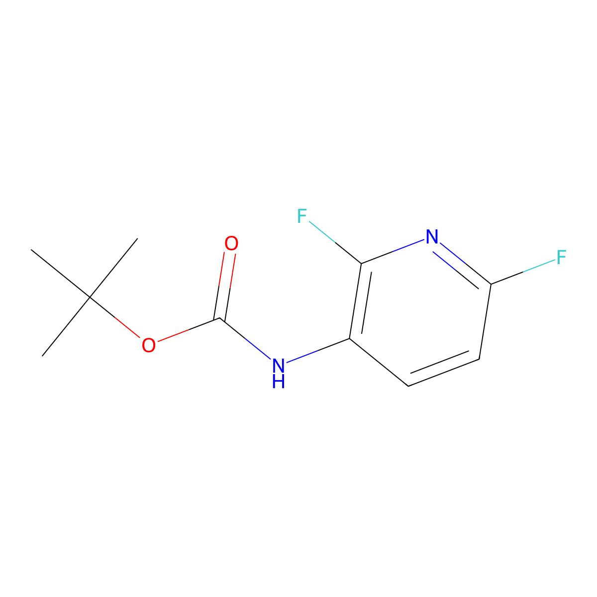 tert-Butyl (2,6-difluoropyridin-3-yl)carbamate molecular structure, CAS 1334646-77-3