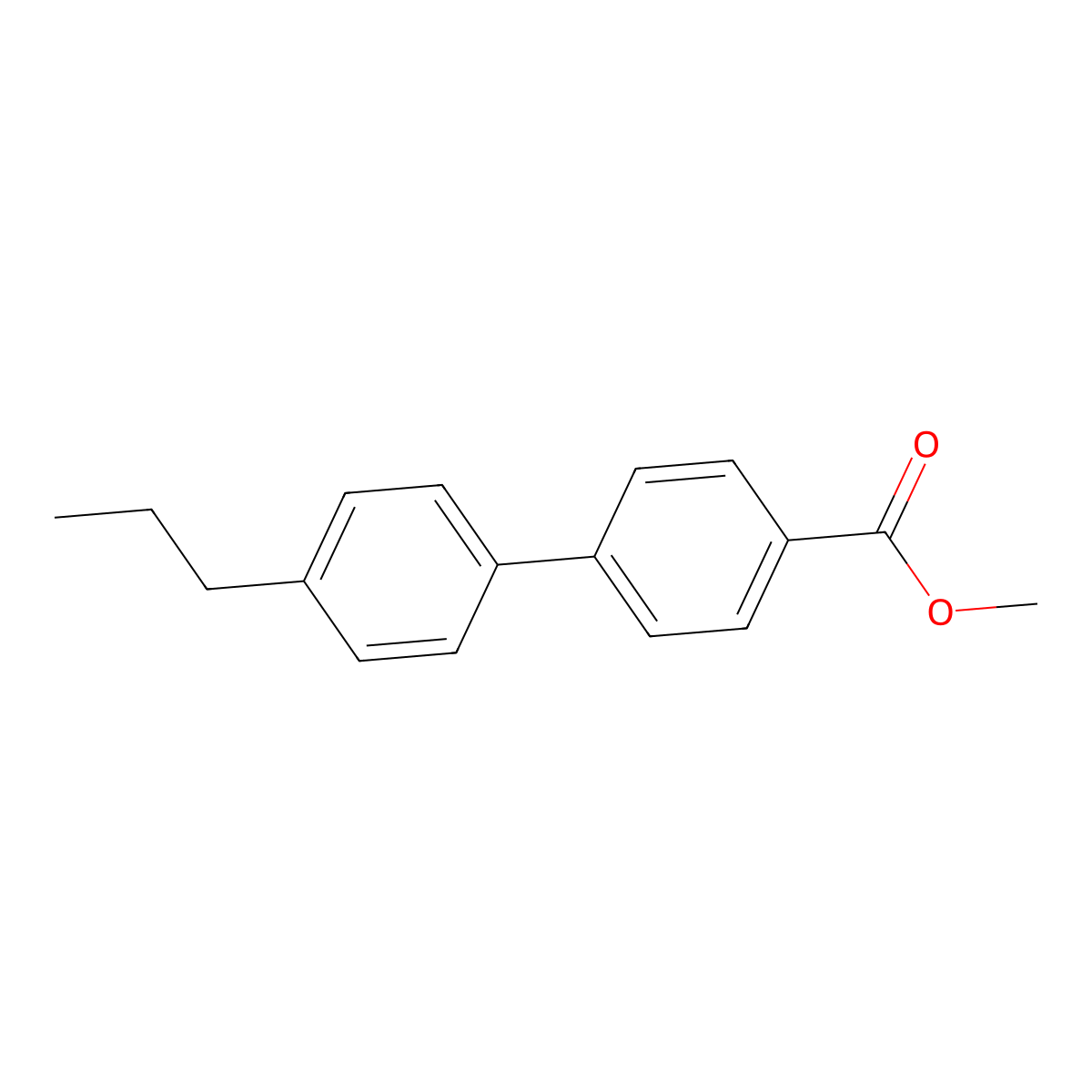 Methyl 4'-propyl-[1,1'-biphenyl]-4-carboxylate molecular structure, CAS 1334647-63-0