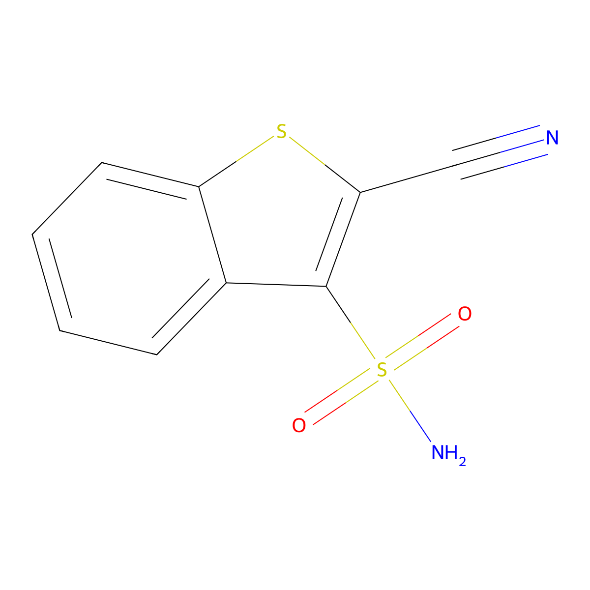 2-Cyano-1-benzothiophene-3-sulfonamide molecular structure, CAS 1334651-28-3
