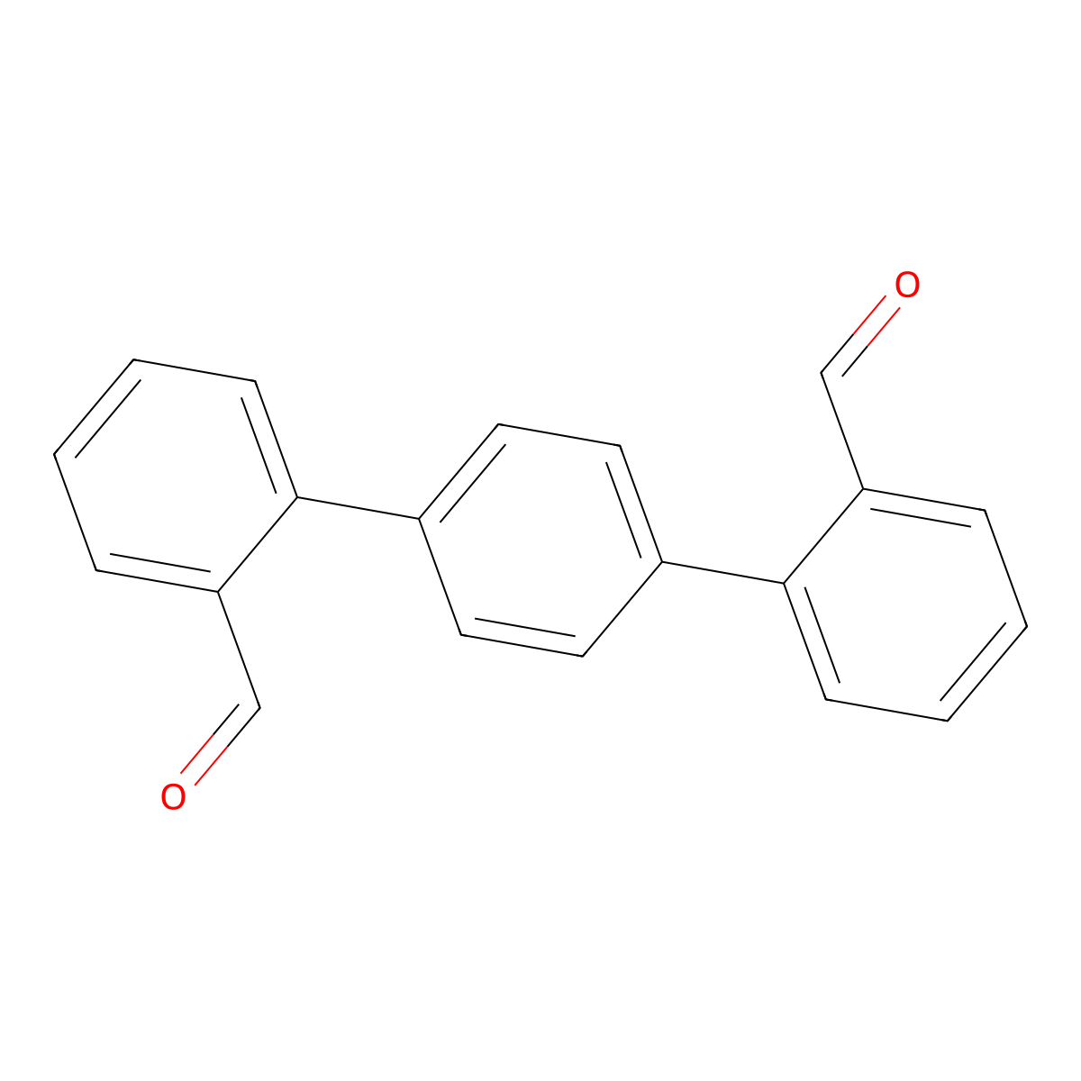 [1,1':4',1''-Terphenyl]-2,2''-dicarbaldehyde molecular structure, CAS 1334652-46-8