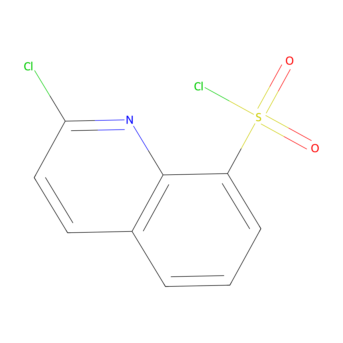 2-Chloroquinoline-8-sulfonyl chloride molecular structure, CAS 1334654-84-0