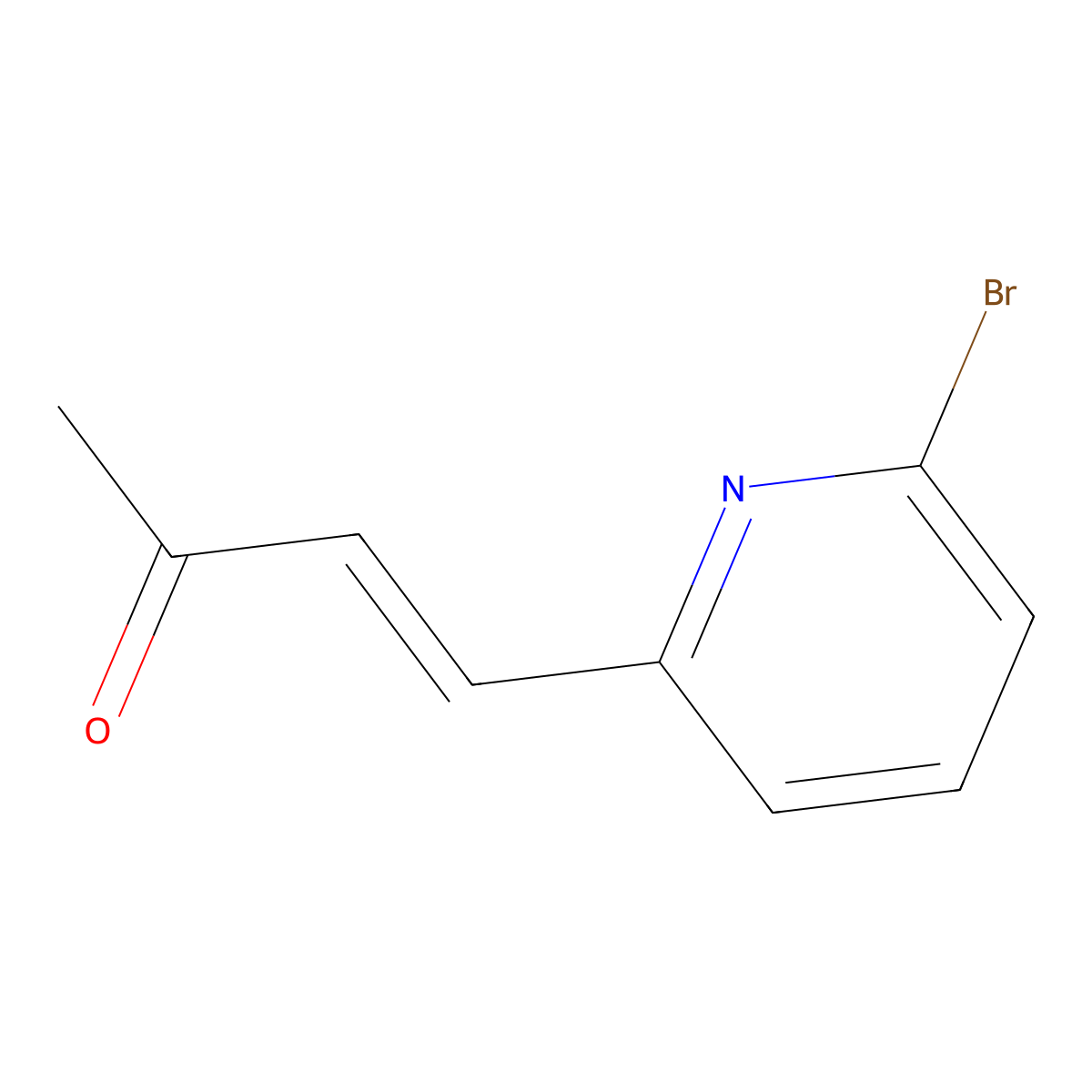(E)-4-(6-Bromopyridin-2-yl)but-3-en-2-one molecular structure, CAS 1334663-29-4