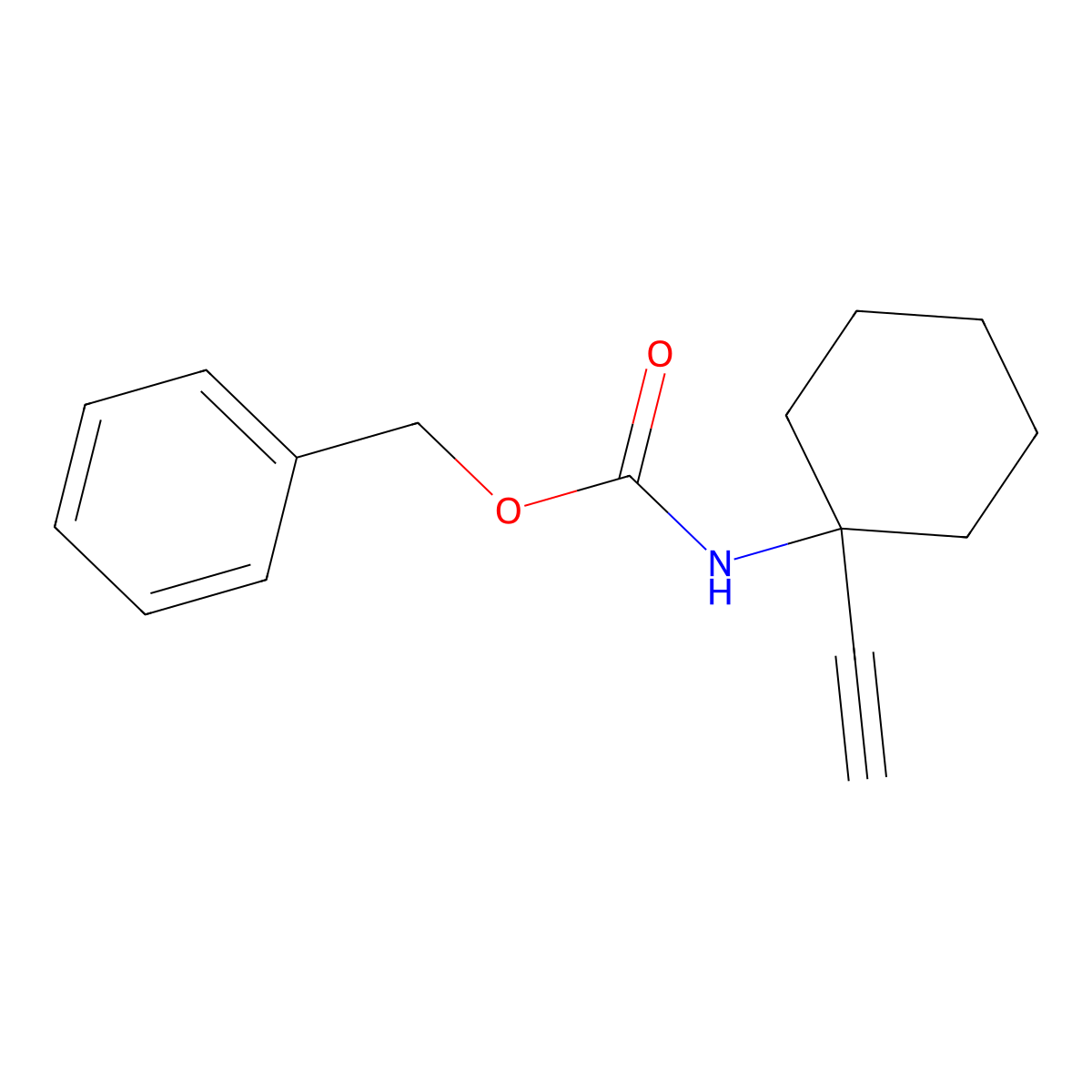 benzyl N-(1-ethynylcyclohexyl)carbamate molecular structure, CAS 1334666-54-4