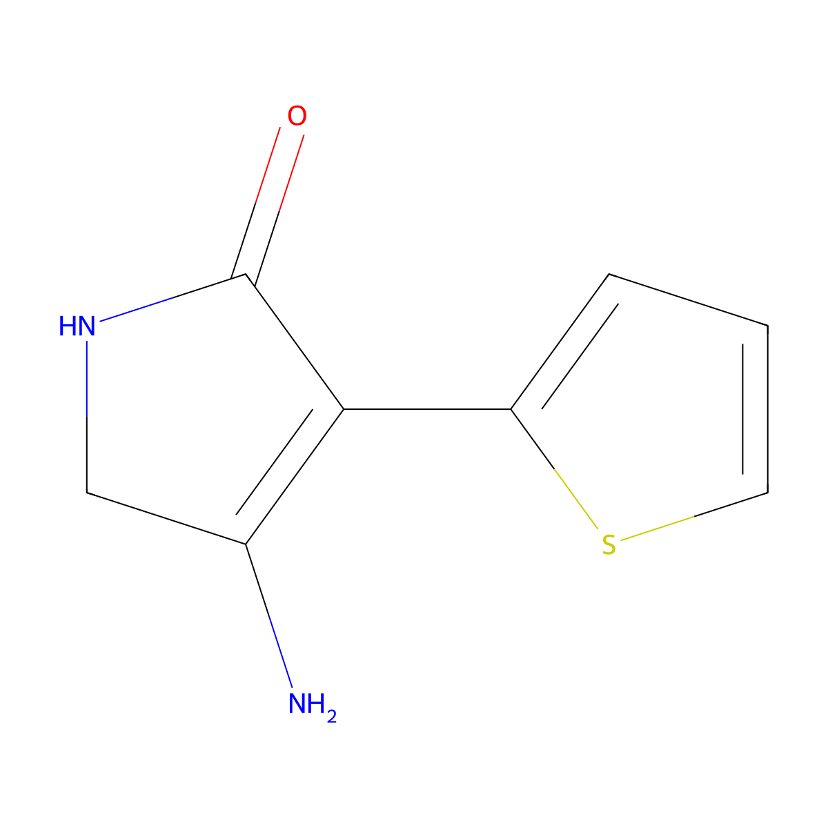4-Amino-1,5-dihydro-3-(2-thienyl)-2H-pyrrol-2-one molecular structure, CAS 1334669-09-8