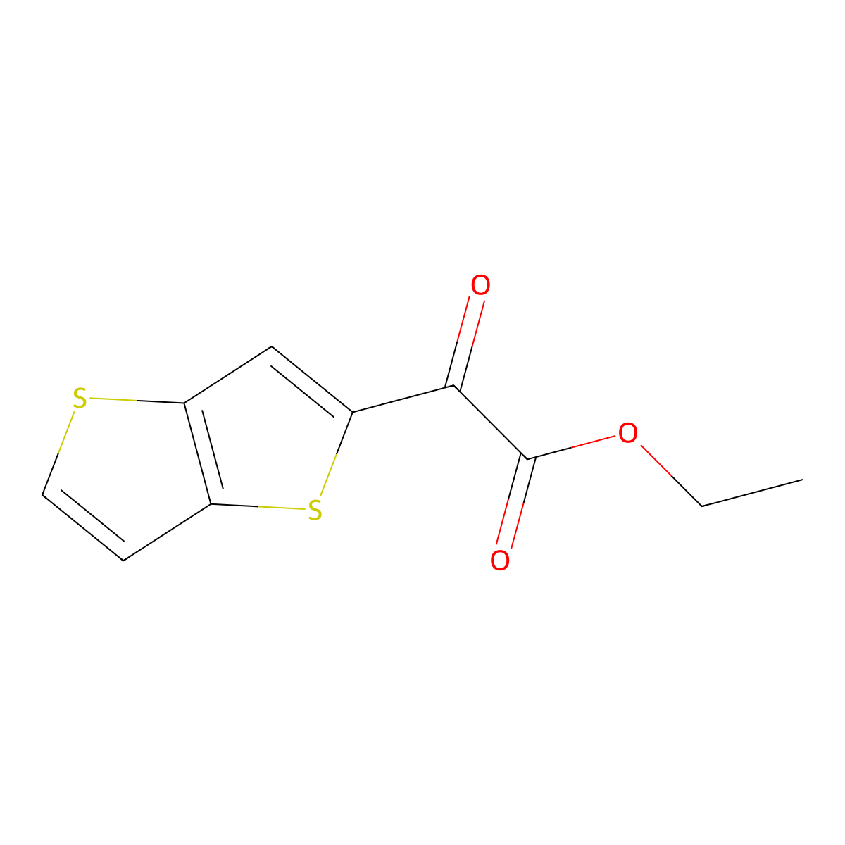Ethyl alpha-oxothieno[3,2-b]thiophene-2-acetate molecular structure, CAS 1334669-16-7