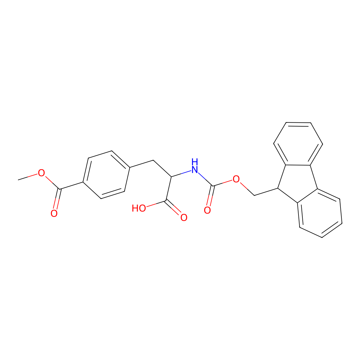 (2S)-2-((((9H-fluoren-9-yl)methoxy)carbonyl)amino)-3-(4-(methoxycarbonyl)phenyl)propanoic acid molecular structure, CAS 1334671-09-8