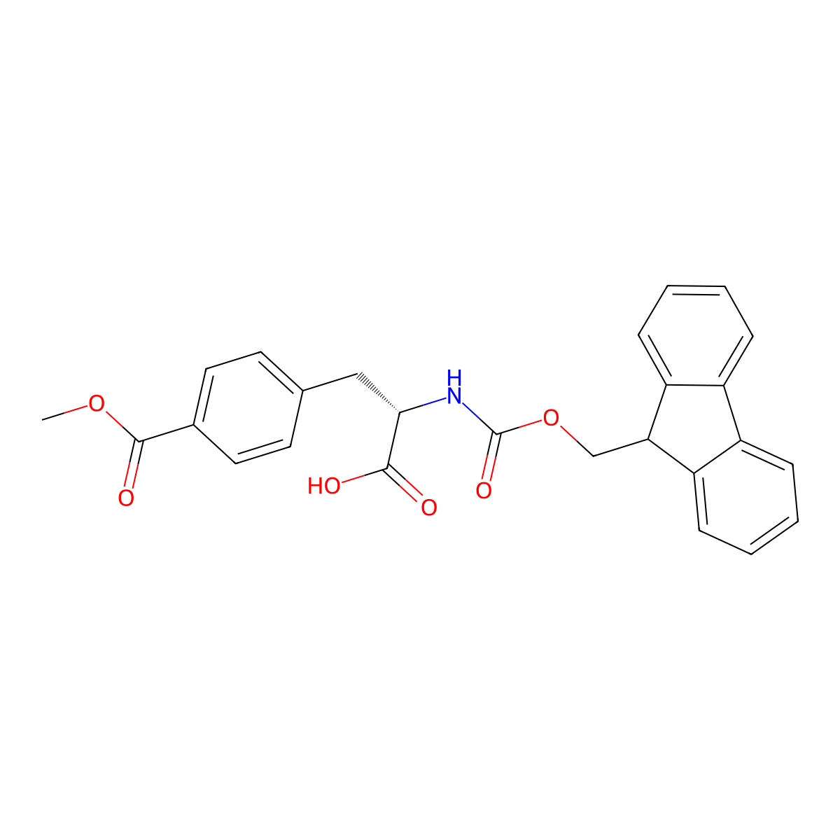 (2S)-2-((((9H-fluoren-9-yl)methoxy)carbonyl)amino)-3-(4-(methoxycarbonyl)phenyl)propanoic acid molecular structure, CAS 1334671-09-8