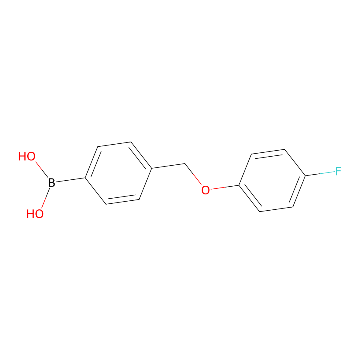 (4-((4-Fluorophenoxy)methyl)phenyl)boronic acid molecular structure, CAS 1334679-95-6