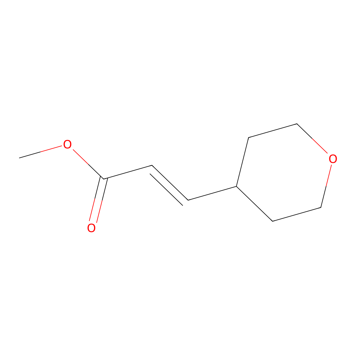 2-Propenoic acid, 3-(tetrahydro-2H-pyran-4-yl)-, methyl ester molecular structure, CAS 1334681-29-6