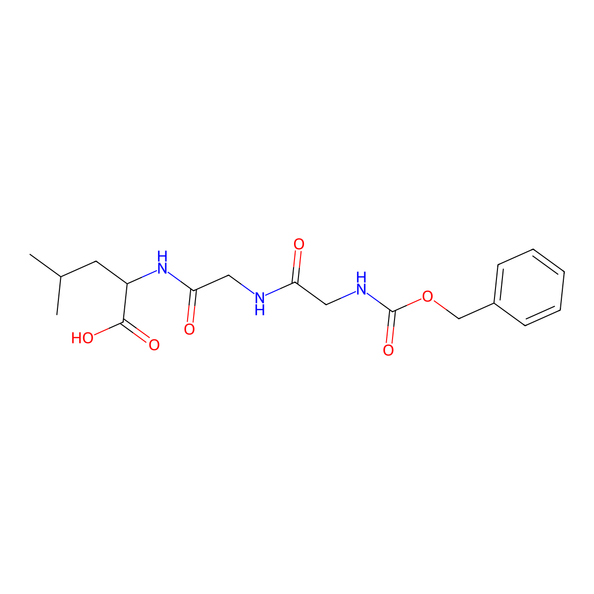 Z-Gly-Gly-Leu molecular structure, CAS 13347-77-8