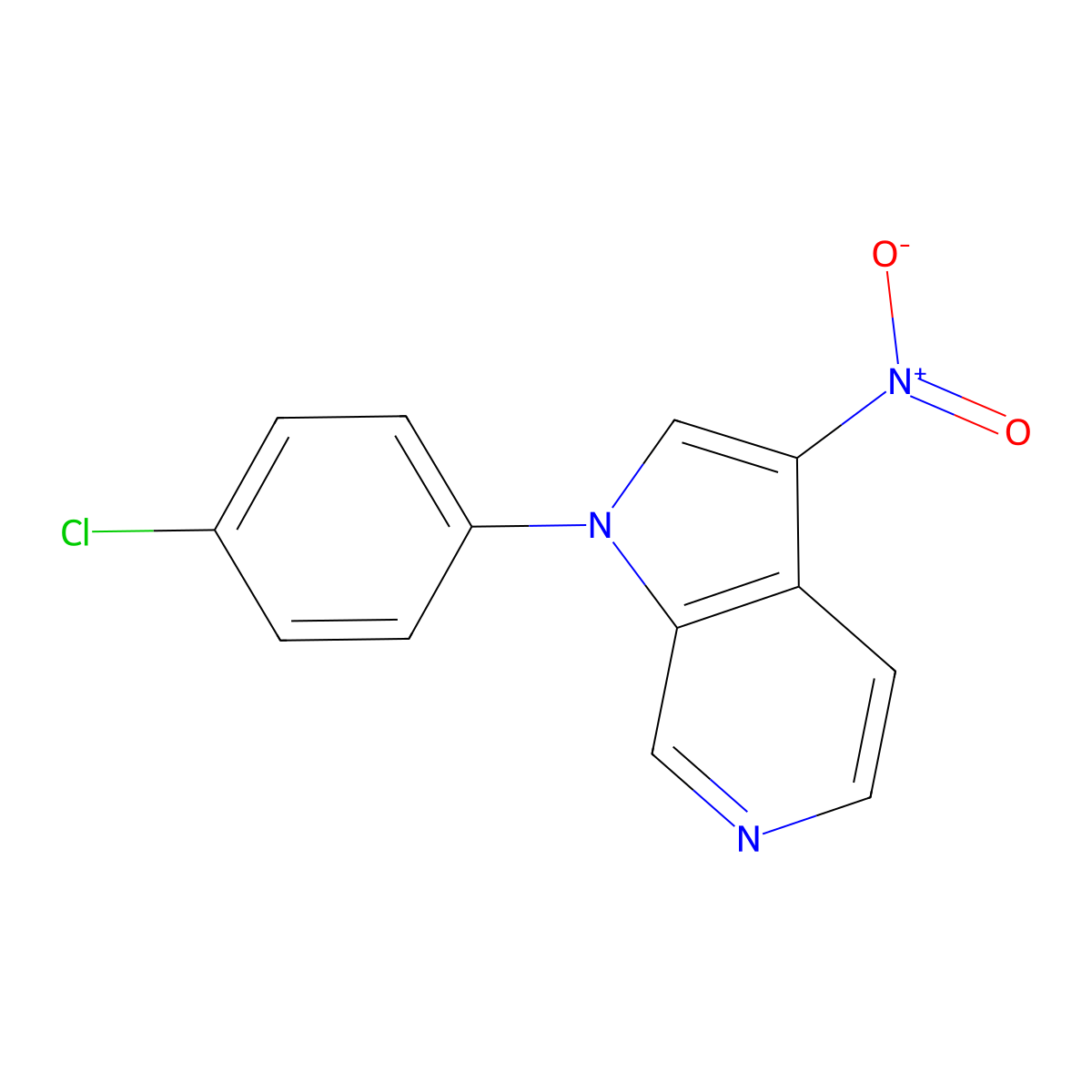 1-(4-Chlorophenyl)-3-nitro-1H-pyrrolo[2,3-c]pyridine molecular structure, CAS 1334713-80-2