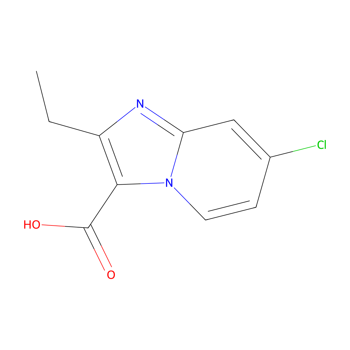 7-Chloro-2-ethylimidazo[1,2-A]pyridine-3-carboxylic acid molecular structure, CAS 1334721-52-6