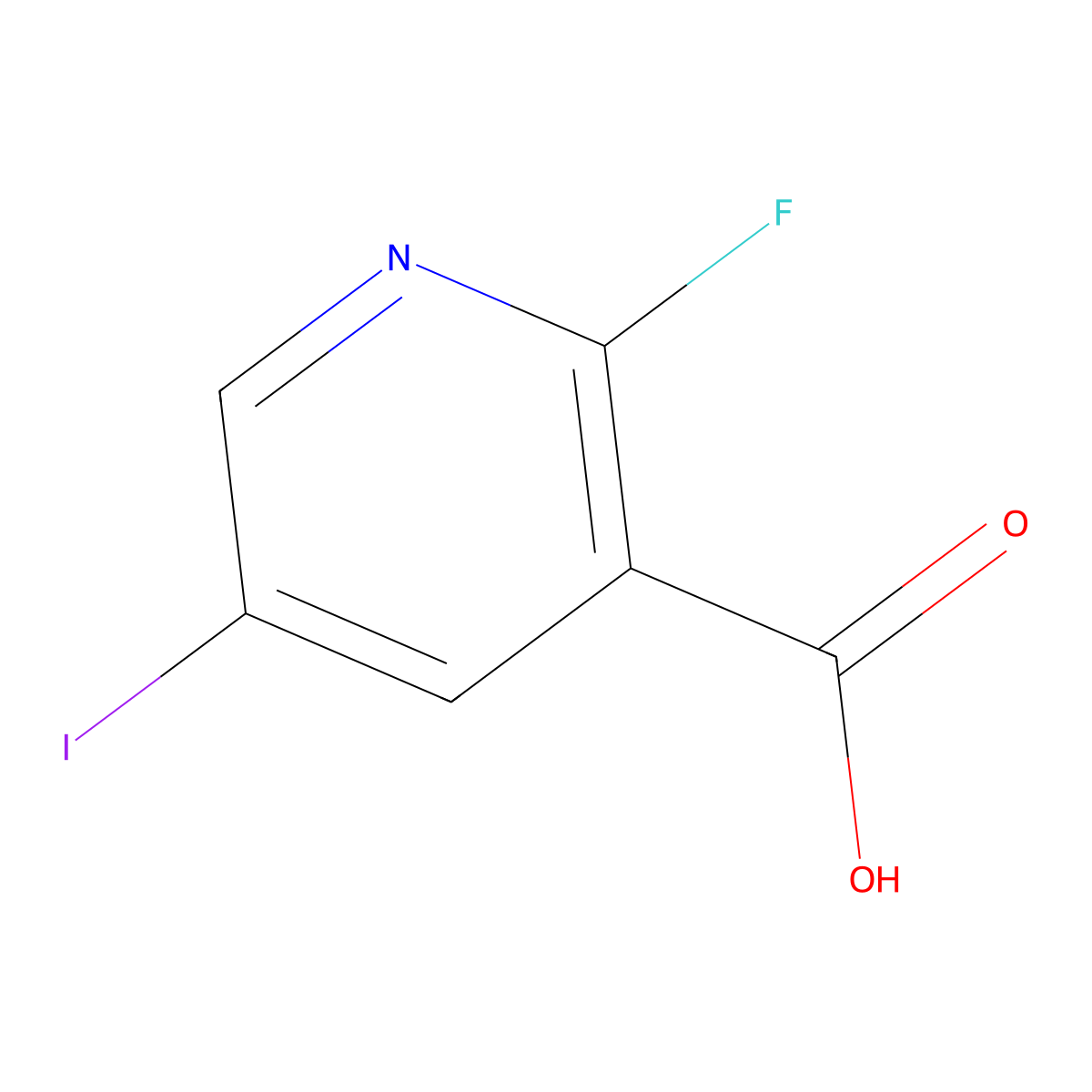 2-Fluoro-5-iodonicotinic acid molecular structure, CAS 1334721-89-9