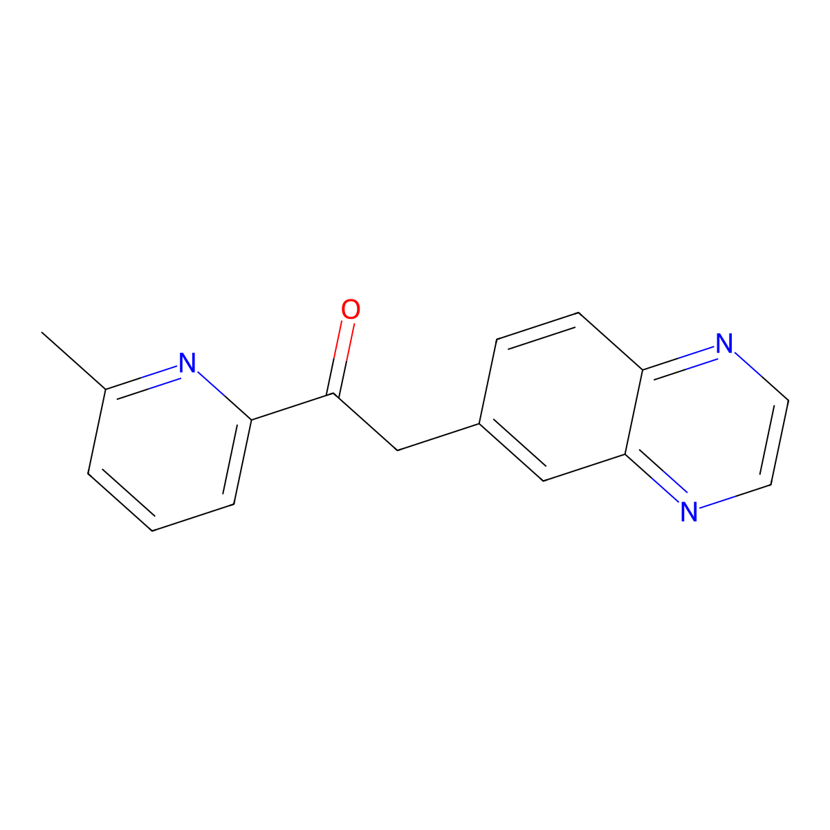 1-(6-Methylpyridin-2-yl)-2-(quinoxalin-6-yl)ethanone molecular structure, CAS 1334763-80-2