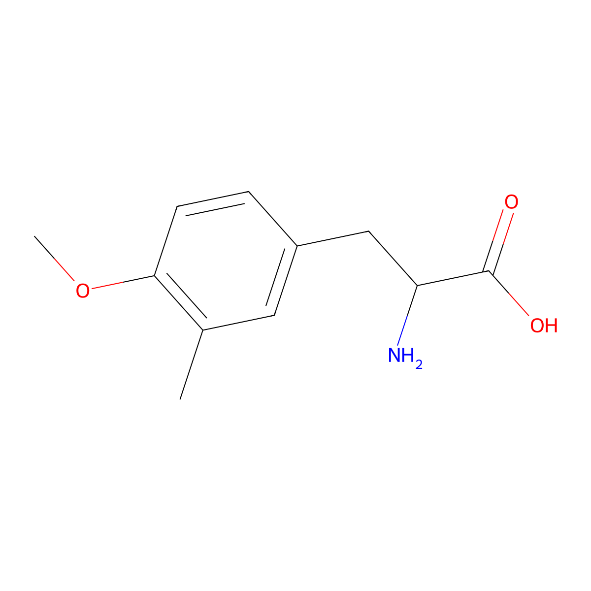 (2R)-2-Amino-3-(4-methoxy-3-methylphenyl)propanoic acid molecular structure, CAS 1334779-15-5