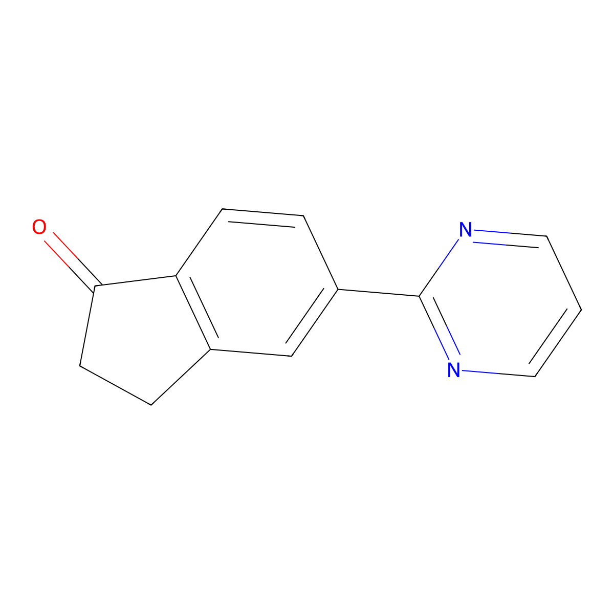5-Pyrimidin-2-yl-indan-1-one molecular structure, CAS 1334784-74-5