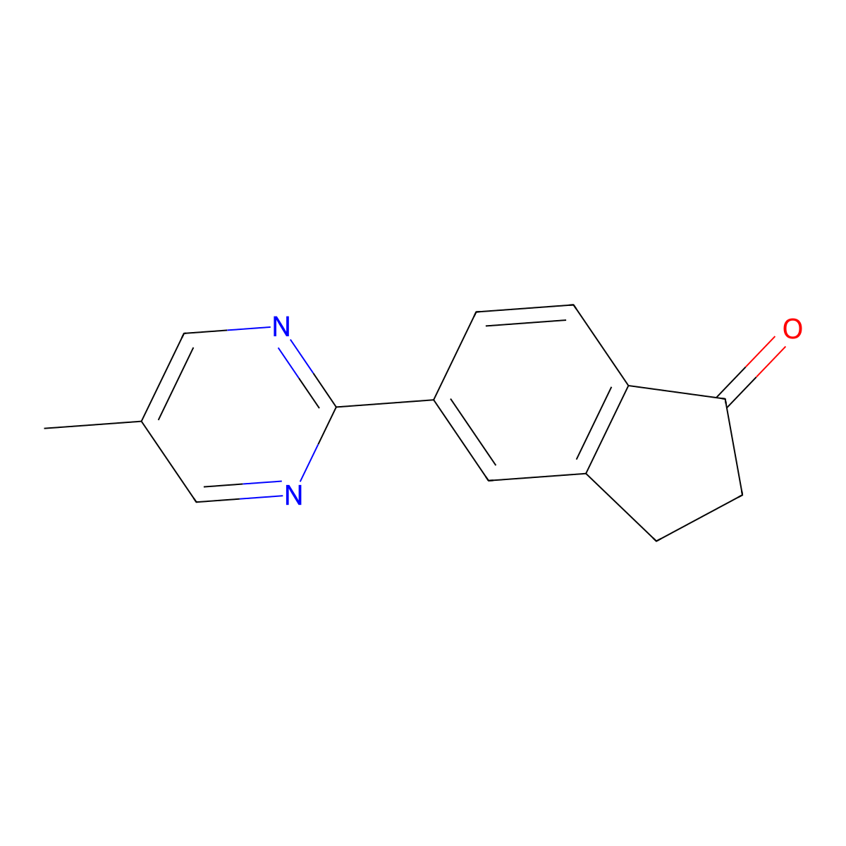 5-(5-Methylpyrimidin-2-yl)-indan-1-one molecular structure, CAS 1334784-76-7
