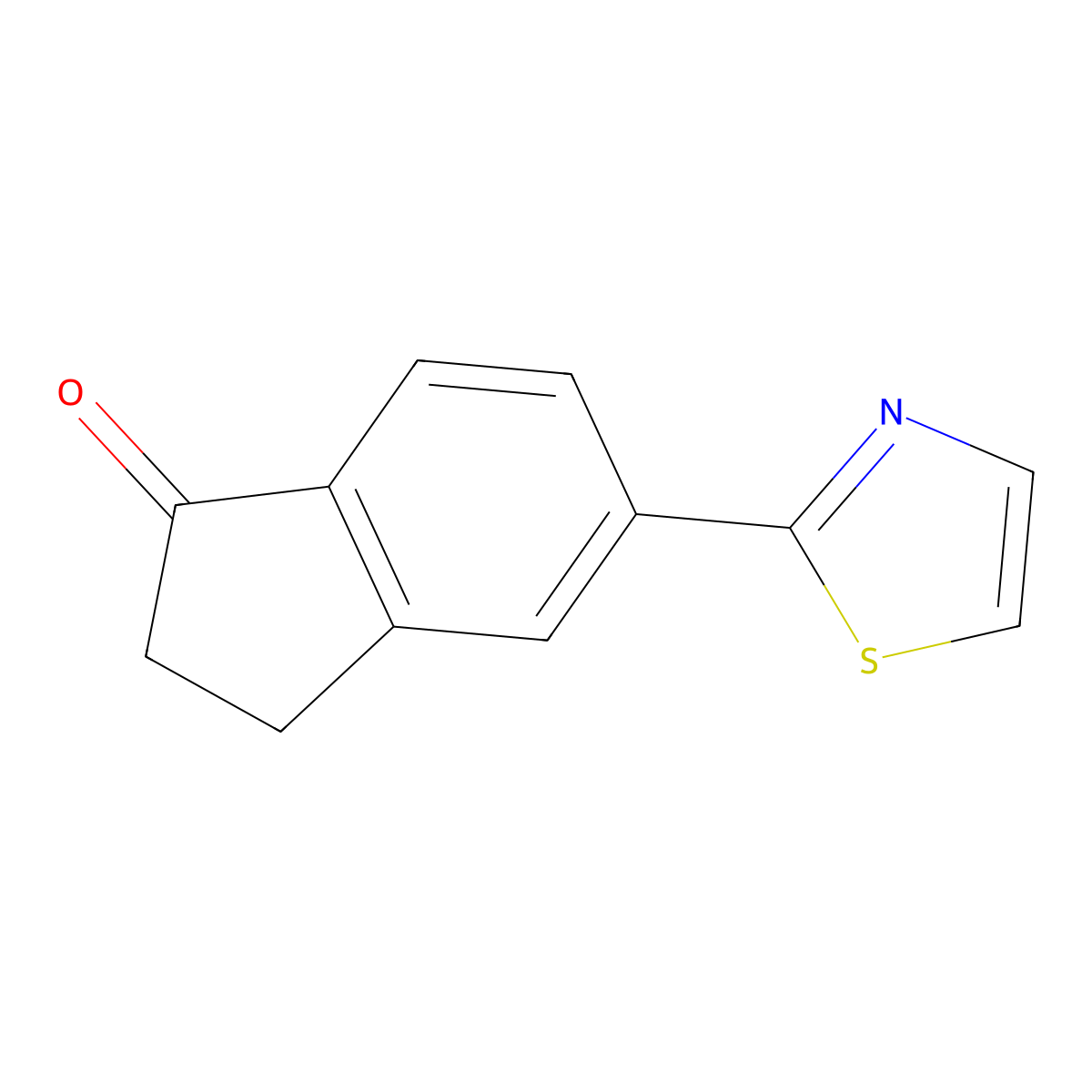 5-Thiazol-2-yl-indan-1-one molecular structure, CAS 1334784-78-9