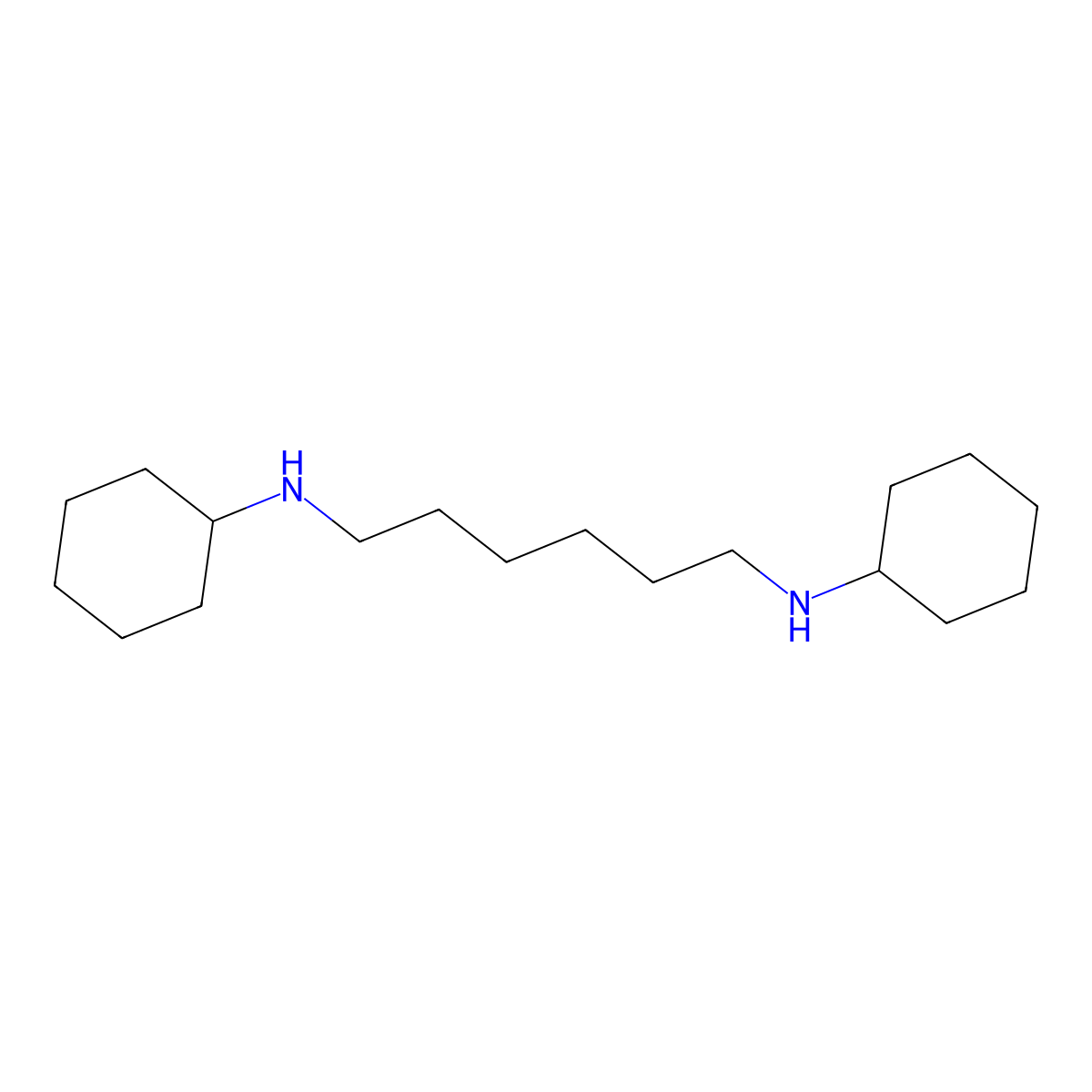 N,N'-Dicyclohexylhexane-1,6-diamine molecular structure, CAS 13348-41-9