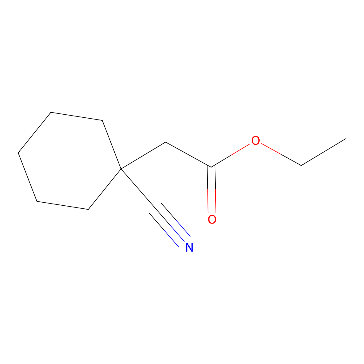 Ethyl 2-(1-cyanocyclohexyl)acetate molecular structure, CAS 133481-10-4