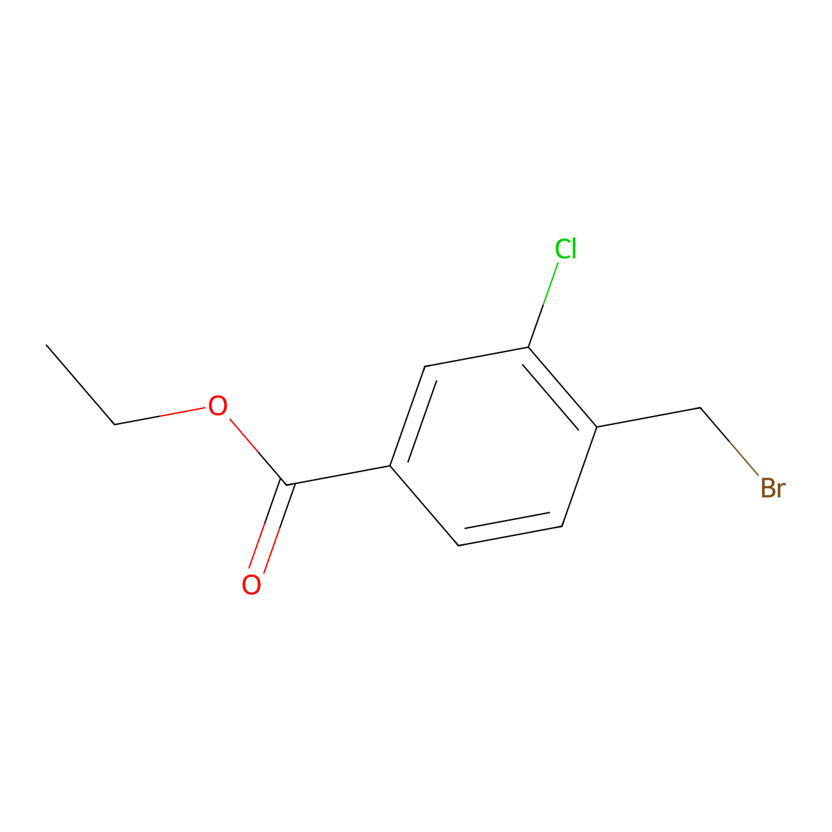 Benzoic acid, 4-(broMoMethyl)-3-chloro-, ethyl ester molecular structure, CAS 133486-61-0