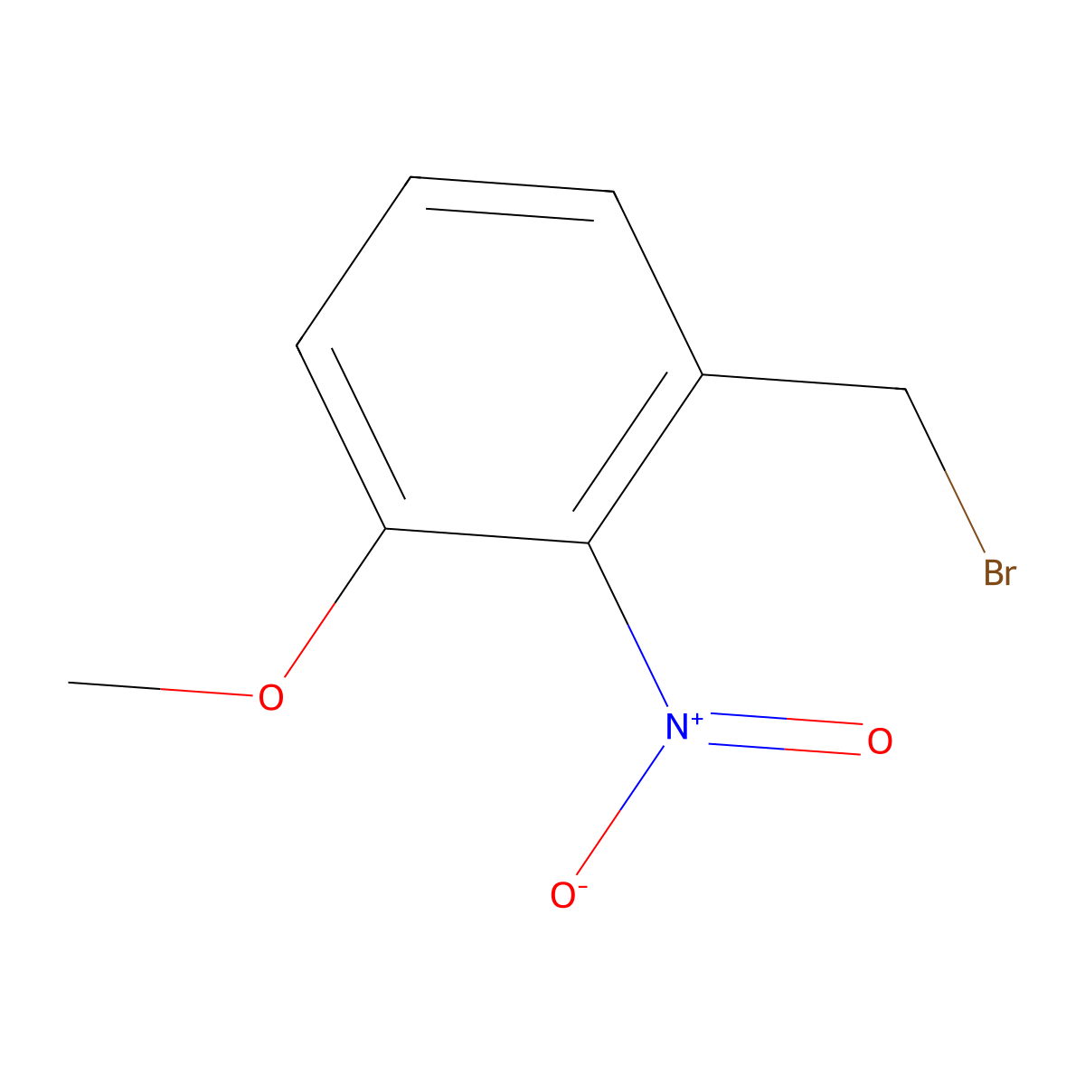 1-(Bromomethyl)-3-methoxy-2-nitrobenzene molecular structure, CAS 133486-62-1