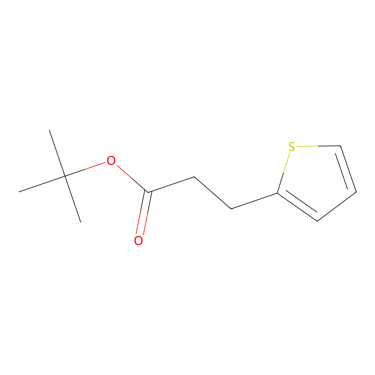 t-Butyl 3-(2-thienyl)-propanoate molecular structure, CAS 133486-67-6