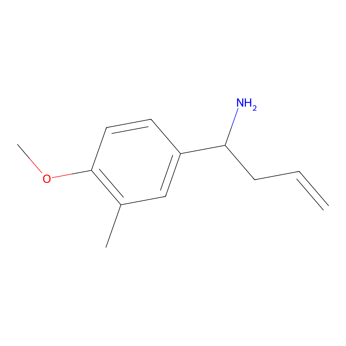 (R)-1-(4-Methoxy-3-methylphenyl)but-3-en-1-amine molecular structure, CAS 1334872-56-8