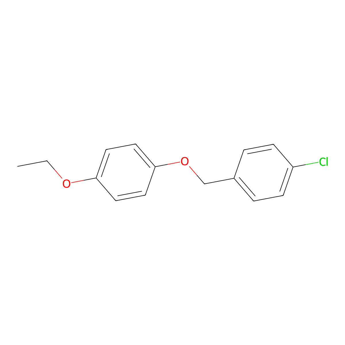Benzene, 1-chloro-4-[(4-ethoxyphenoxy)methyl]- molecular structure, CAS 133492-62-3