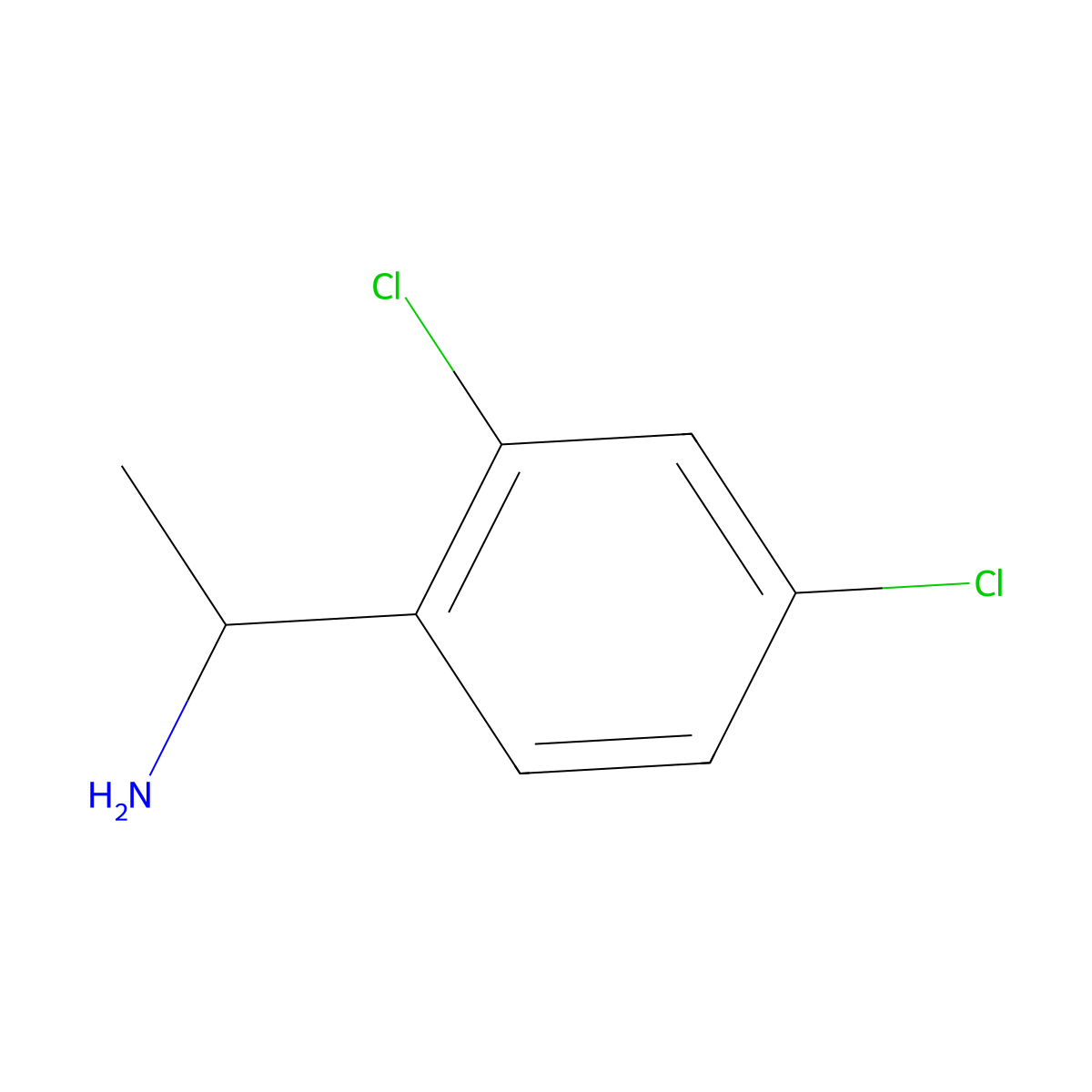 (S)-1-(2,4-Dichlorophenyl)ethanamine molecular structure, CAS 133492-69-0