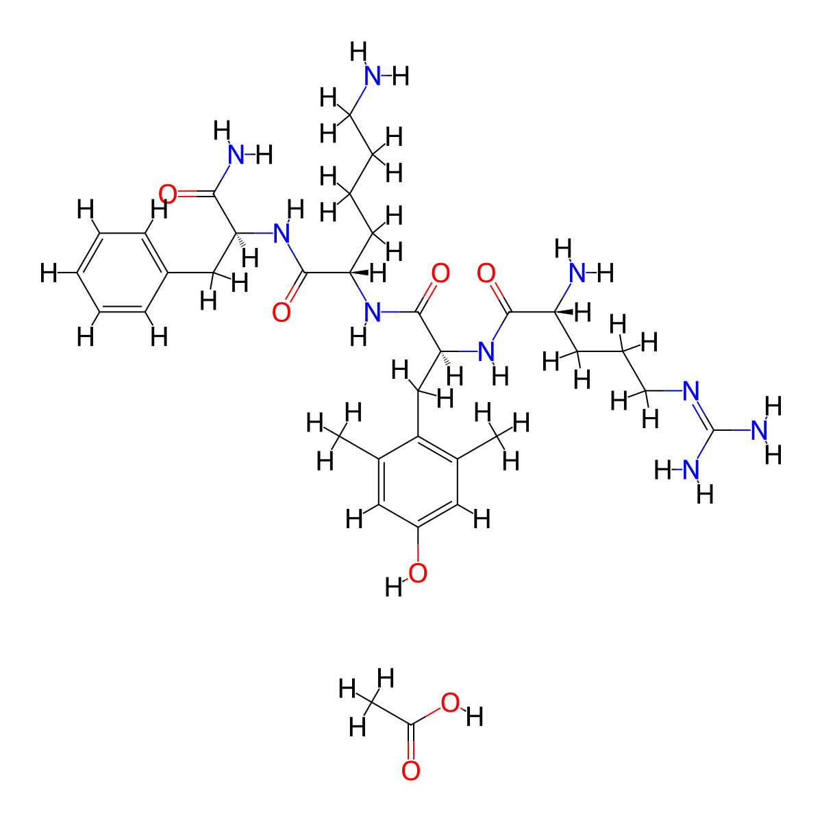 Elamipretide Acetate molecular structure, CAS 1334953-95-5