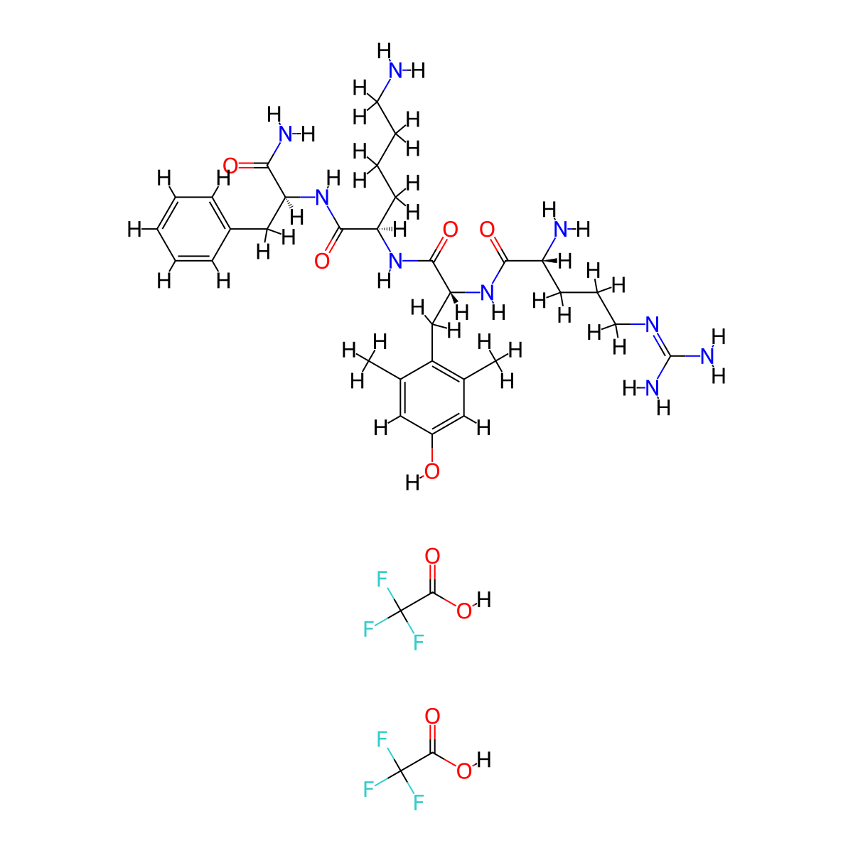 Elamipretide 2TFA molecular structure, CAS 1334953-96-6