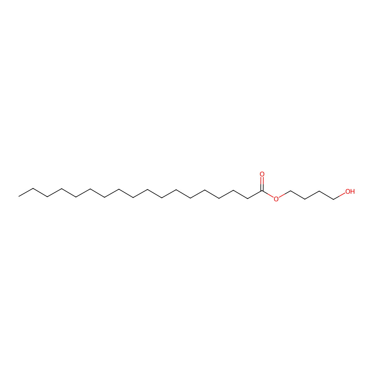 1,4-Butanediol monostearate molecular structure, CAS 1335-20-2