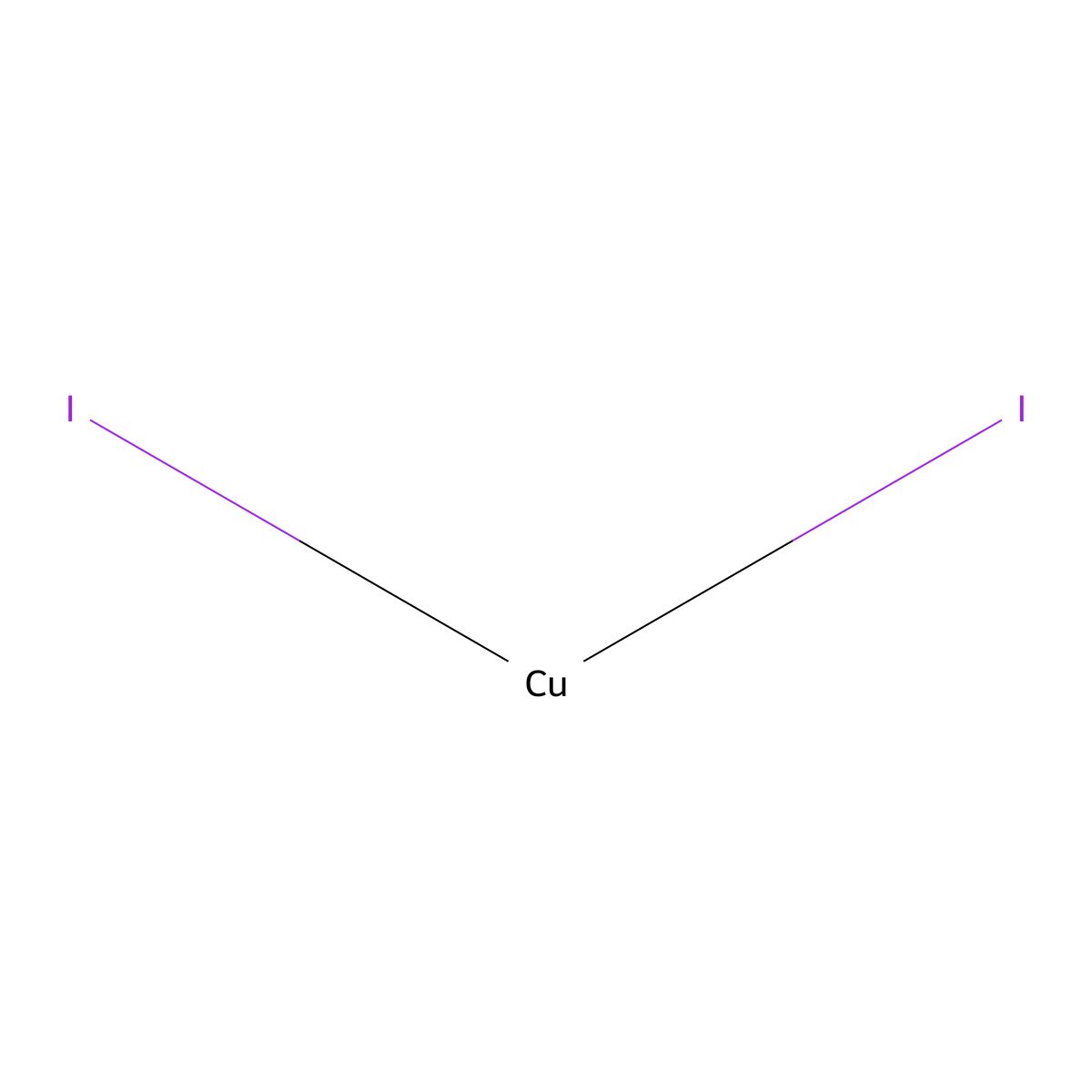 Copper iodide molecular structure, CAS 1335-23-5