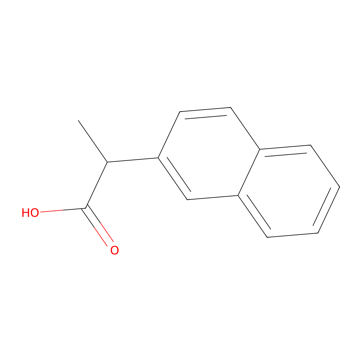 2-(Naphthalen-2-yl)propanoic acid molecular structure, CAS 13350-60-2