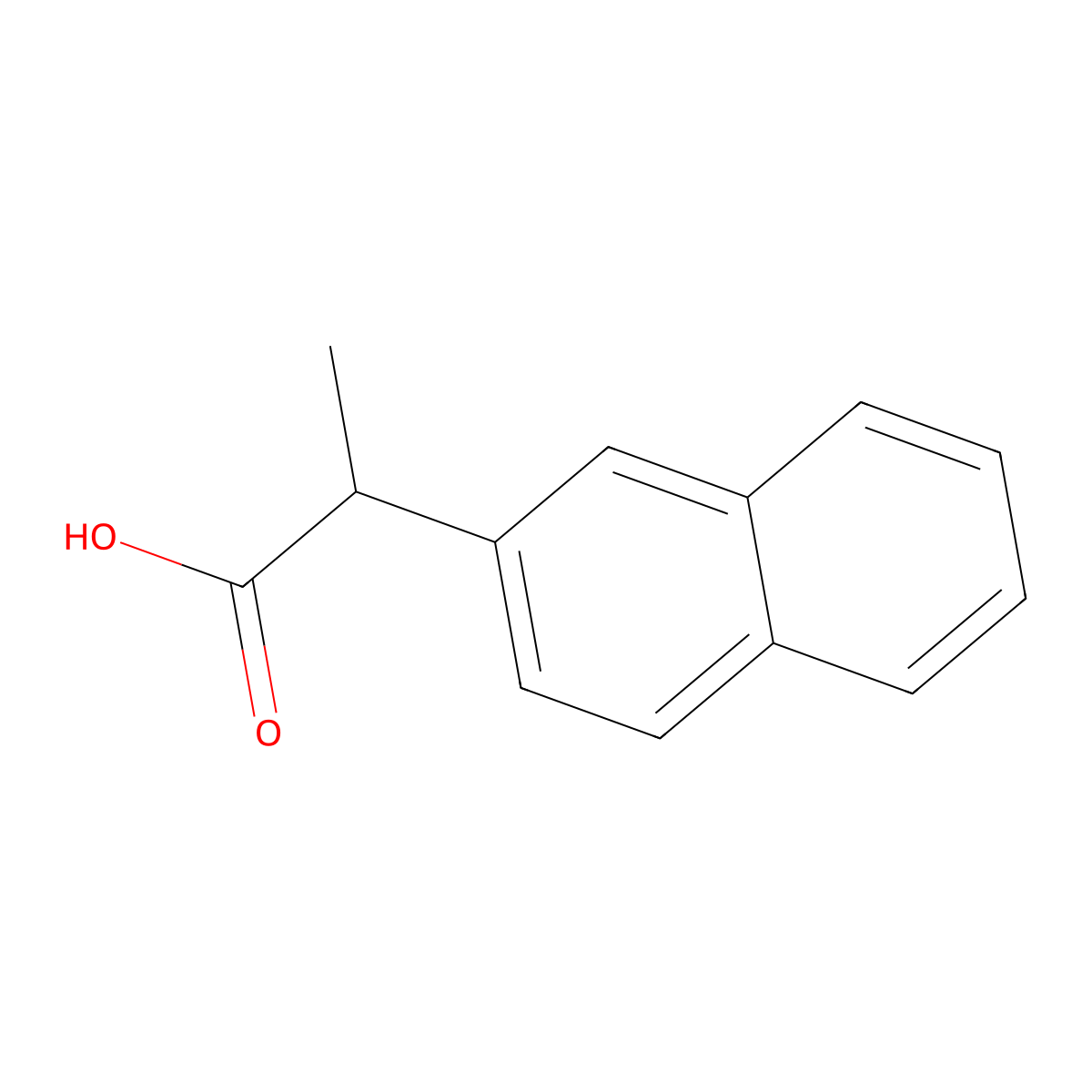 2-(Naphthalen-2-yl)propanoic acid molecular structure, CAS 13350-60-2