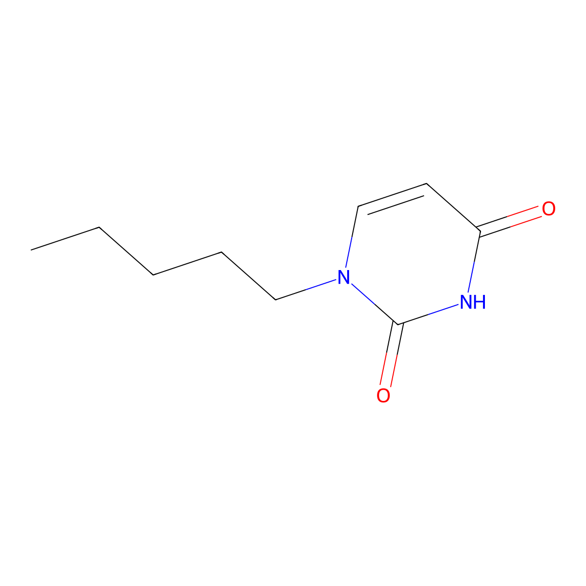 1-Pentylpyrimidine-2,4(1H,3H)-dione molecular structure, CAS 13350-87-3