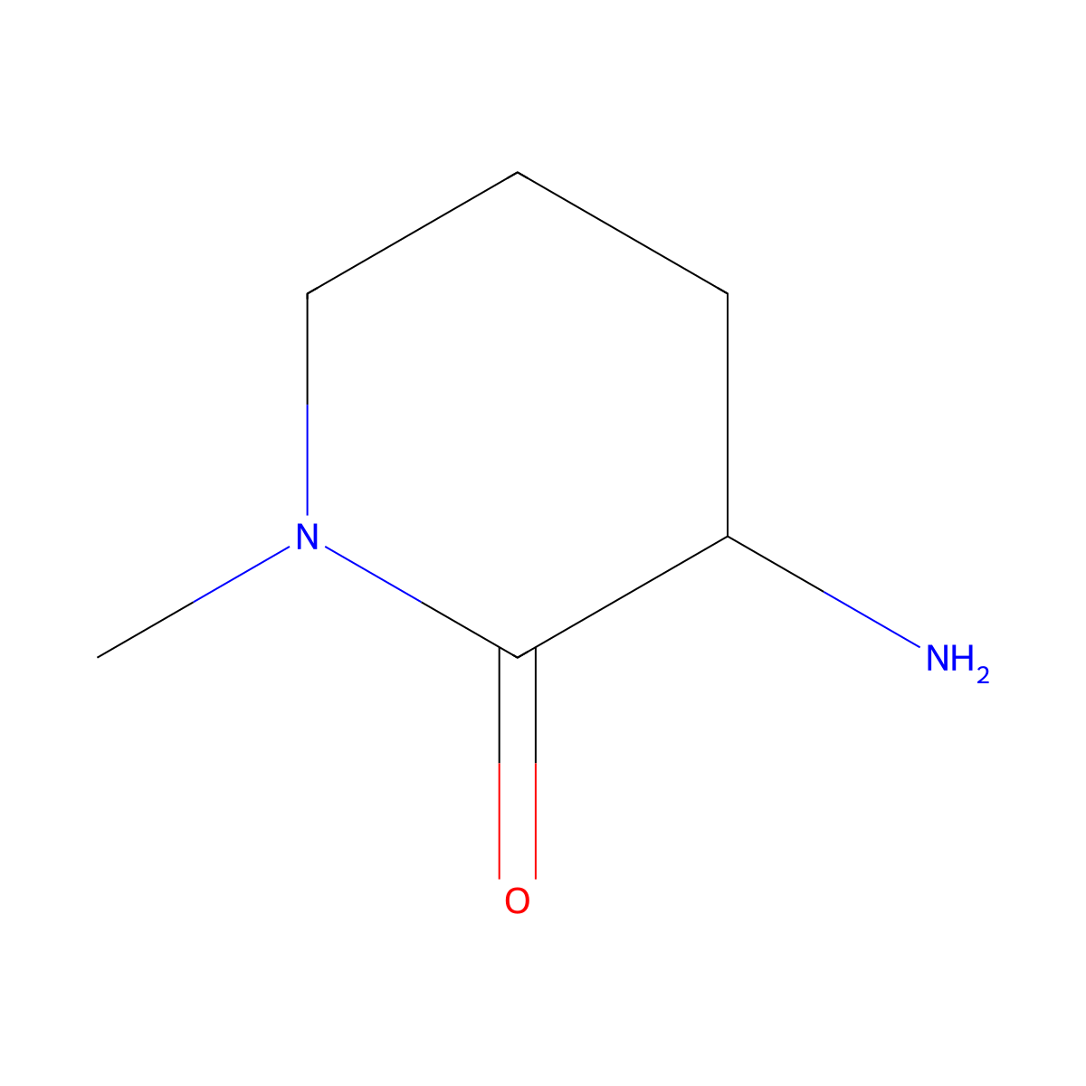 (R)-3-Amino-1-methylpiperidin-2-one molecular structure, CAS 1335001-53-0